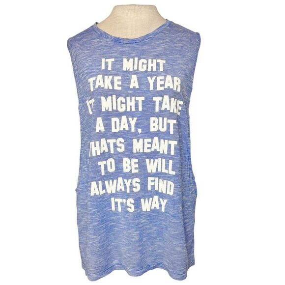 Lorna Jane Meant to Be Muscle Tank in Heathered Blue Size Medium - Picture 4 of 11
